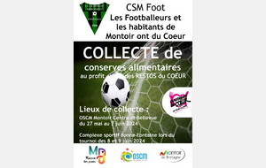 CS Montoir Foot - Les footballeurs ont du coeur - Collecte au profit des Restos du Coeur