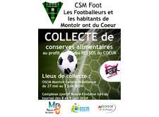 CS Montoir Foot - Les footballeurs ont du coeur - Collecte au profit des Restos du Coeur